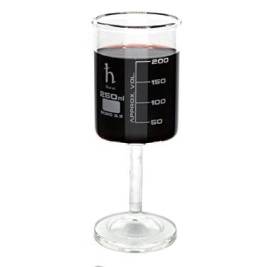 Imagem de Copo de vinho feito à mão, feito de borossilicato de grau de laboratório 3,3 vidro - capacidade de 250 ml, pode ser lavado na lava-louças