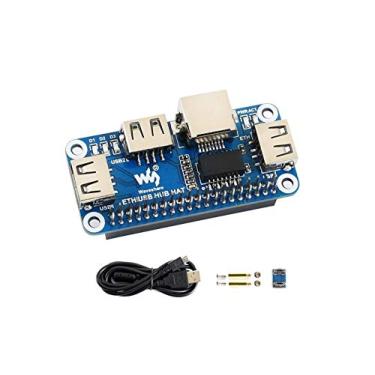 Imagem de Placa de expansão Ethernet/USB HUB HAT para Raspberry Pi 4 B/3 B+/3 B/2 B/Zero/Zero W/2 W/Zero WH/2WH, com 1 porta Ethernet RJ45 10/100M, 3 portas USB compatíveis com USB 2.0/1.1