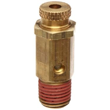 Imagem de Control Devices -NC25-1UK002 NC Series Válvula de segurança sem código de latão, faixa de pressão ajustável 25-200 psi, 1/4" NPT macho