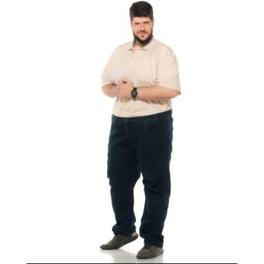 Imagem de Calça Basica Reta Masculina Jeans com Elastano Plus Size Especial 58 ao 66