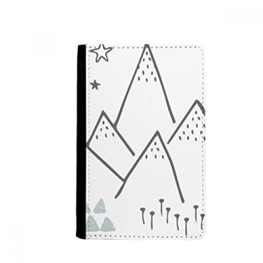 Imagem de Porta-passaporte com estampa de estrela de grama da montanha com folhas notecase burse capa carteira porta-cartão, Multicolor