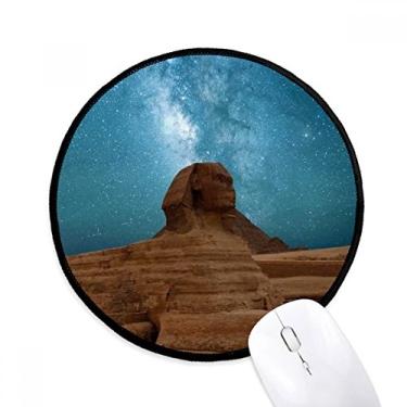 Imagem de Blue Sky Red Earth Mummy Mouse Pad Desktop Office Tapete redondo para computador