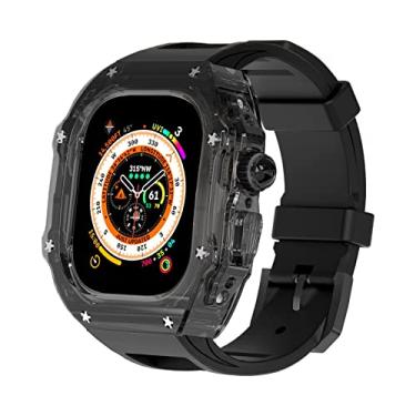 Imagem de KAPPDE Urban Sport MOD Kit para Apple Watch Ultra 49mm Série 8 7 6 5 4 SE Pulseira Leve Resistente Capa Protetora 44mm 45mm 49MM (Cor: D, Tamanho: 44/45mm)
