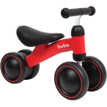 Imagem de Bicicleta De Equilíbrio Infantil Com 4 Rodas Sem Pedal Buba Vermelha B