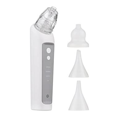 Imagem de Henniu Aspirador nasal elétrico para bebês Limpador automático de nariz para bebês 3 níveis de sucção Bateria embutida de baixo ruído com música suave 3 unidades de pontas de su