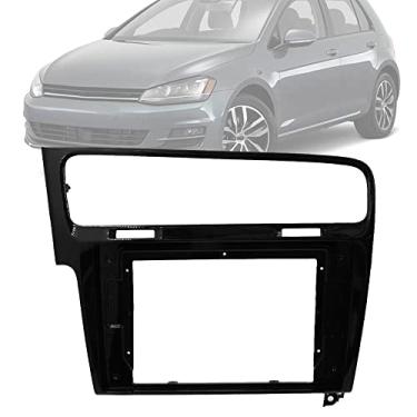 Imagem de Moldura Painel 2 Din 10" Polegadas Golf MK7 2013 até 2019 Black Piano