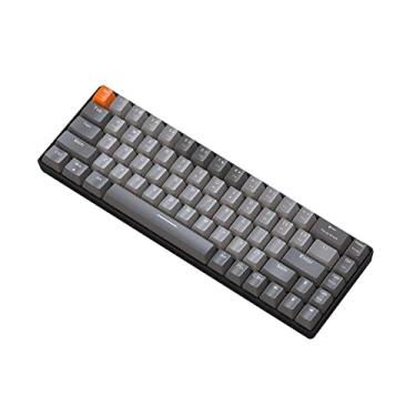 Imagem de Mini teclado mecânico de jogos sem Numpad, Bluetooth 2.4g Teclado ergonômico de troca quente sem fio para o Gamer Geek C/red switch