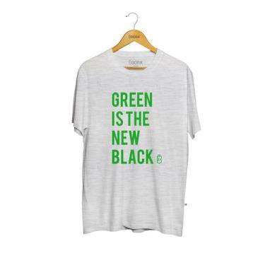 Imagem de Camiseta Eco Green Is The New Black Branca Masculina - Use Bora