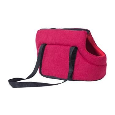 Imagem de Bothyi Bolsa de viagem portátil para transporte de animais de estimação para respirável bolsa de ombro cadeirinha para cachorro ao ar livre, Vermelho 50x28x25cm