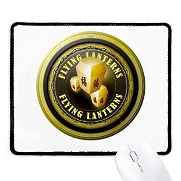 Imagem de Logomarca Taiwan Flying Lanterns Mousepad borda costurada tapete de borracha para jogos