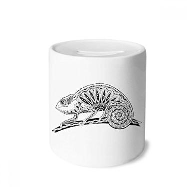 Imagem de DIYthinker Porta-moedas de cerâmica com desenho de animal de lagarto de cauda longa