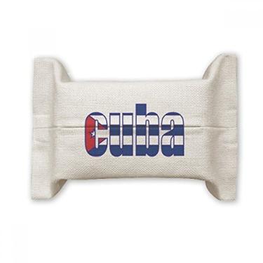 Imagem de Bolsa de linho de algodão com nome da bandeira de Cuba