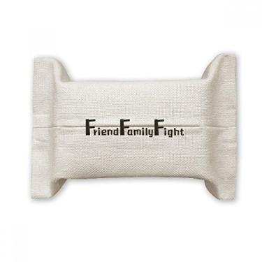 Imagem de Bolsa de linho de algodão com citação "Friend Family Fight"