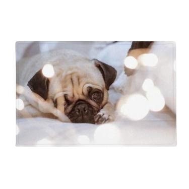 Imagem de DIYthinker Bulldog Pet Animal Lonely Tapete antiderrapante para porta de banheiro