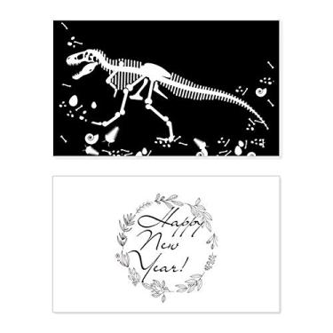 Imagem de Dinosaur Bone Bones Medium New Year Festival Cartão de felicitações Bless Message Present