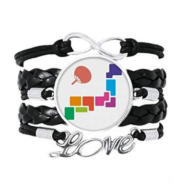 Imagem de OFFbb-USA Pulseira Pufan Japan Tokyo Games Show Pulseira Love Acessório de couro torcido para presente