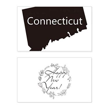 Imagem de Connectic America Mapa Outline Ano Novo Festival Cartão Bless Mensagem Presente
