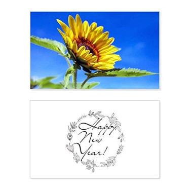 Imagem de Girassóis Azul Céu Sol Flor Ano Novo Festival Cartão Bless Mensagem Presente