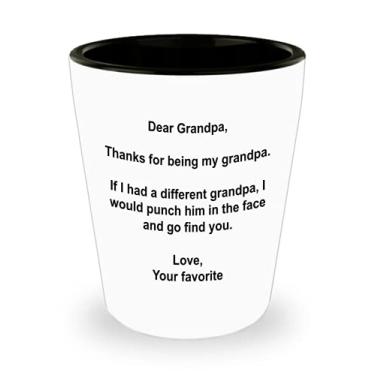 Imagem de Taça de shot Dear Grandpa - Presentes para o vovô - Thanks for being my Grandpa - Ideia de de Natal