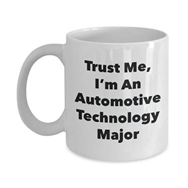 Imagem de Caneca Trust Me, I'm An Automotive Technology Major – Caneca de café de cacau quente divertido – ideia de presente de aniversário de Natal