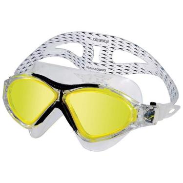 Imagem de Óculos De Natação Omega Swim Mask Preto E Amarelo Speedo
