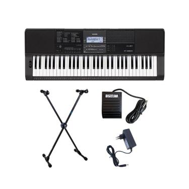 Imagem de Kit Teclado Arranjador Casio Ctx800 + Acessórios