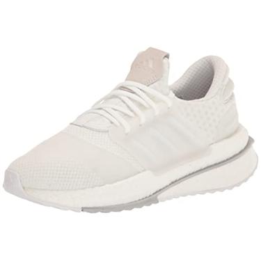Imagem de adidas Tênis de corrida masculino X_PLR Boost, branco/branco cristal/branco, 38