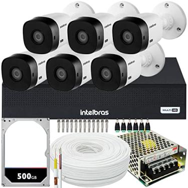 Imagem de Kit Cftv Intelbras 6 Câmeras Vhl 1120 720p Dvr Mhdx 1008-c
