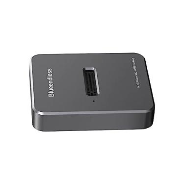 Imagem de MOOKEENONE NVME + SATA para USB Docking Station, adaptador M.2 SSD para USB Gabinete SSD externo portátil para chave B + M Key M