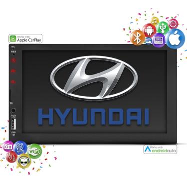 Imagem de Central Multimidia 2 Din Mp5 Mp10 Apple Carplay Android Auto Hyundai