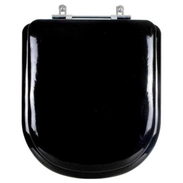 Imagem de Assento Sanitário Almofadada Etna Preto Para Bacia Icasa
