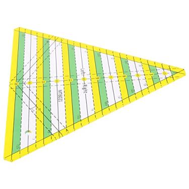 Imagem de 2 Peças Régua De Patchwork Régua De Quilting Triângulo Régua De Precisão Régua De Costura Triângulo Régua De Transformação De Camiseta Régua De Medição Plástico Retalhos