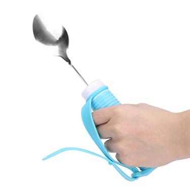 Imagem de Talheres De Silicone Para Idosos - Colher E Garfo Para Alimentação De Alimentos Acessórios De Vida Diária Para Deficientes, Deficientes, Utensílios De Mesa Auxiliares Para Idosos Auxiliares De Aliment