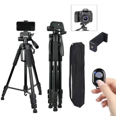 Imagem de Tripé 1,80m Profissional Universal para Câmera e Celular com Controle Bluetooth