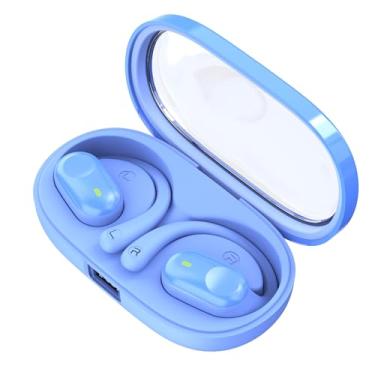 Imagem de X18 fones de ouvido sem fio BT de condução ao ar livre, montados na orelha, não intra-auriculares, display digital ENC fones de ouvido esportivos com redução de ruído