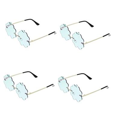 Imagem de Gadpiparty 5 Pares Oculos De Sol Óculos De Sol Retrô Sem Aro Óculos De Nuvem Óculos De Sol Havaianos Óculos De Sol Nuvem Óculos De Sol Vintage Sem Moldura Anos 90 Havaí Banquete Cosplay Pc
