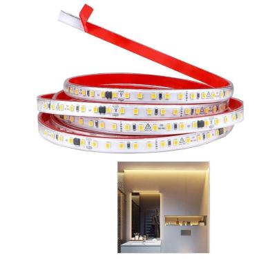 Imagem de Fita de Led 3000K SMD 127V 3 Metros Fita Dupla Face Plug Conector Perfil Sanca Teto Rebaixado