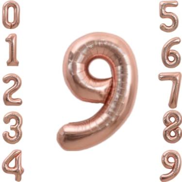 Imagem de Genérico Balão Metalizado Número Gigante Prata, 100cm, Unissex-adultos e crianças