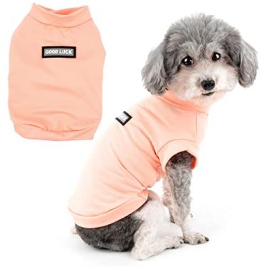 Imagem de Zunea Camisas para cães pequenos camisetas de verão de secagem rápida roupas de filhote de cachorro macio sem mangas colete regata respirável elástico animal de estimação meninas meninos chihuahua