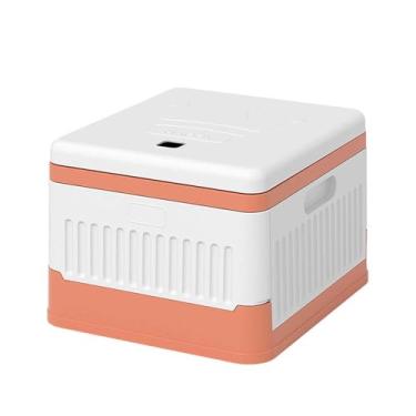 Imagem de JUSHZ Sanita de campismo portátil sanitários exteriores sacos balde para casa interior para carro idosos cabeceira dobrável portátil almofada PU (vermelho, 22 x 25,5 x 17 cm)