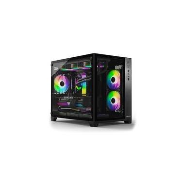 Imagem de Gabinete Gamer Hyrax HGB710, Mini Tower, M-ATX, Frontal e Lateral Em Vidro Temperado, Sem FANs, Preto - HGB710B