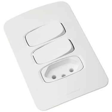 Imagem de Conjunto 2 Interruptores Simples e 1 Tomada, Alumbra, Gracia 85332, Branco