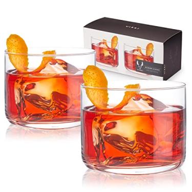 Imagem de Viski Conjunto de 2 copos Crystal Negroni – Vidro de cristal premium, copos de coquetel estilosos, conjunto de presente de copo de coquetel – 227 g