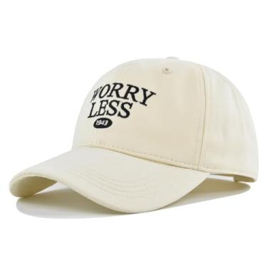 Imagem de Boné bordado Worry boné de beisebol bordado personalizado chapéu de sol masculino e feminino, Ce563-4 Branco cremoso, Tamanho Único