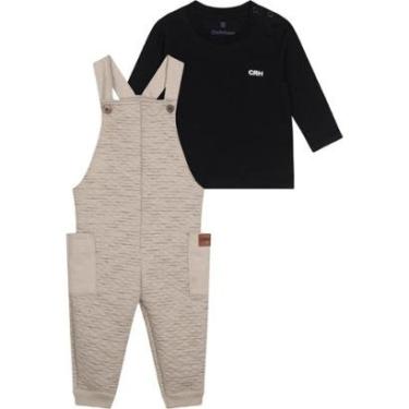 Imagem de Conjunto Menino Jardineira Matelassê Carinhoso Ref. 116996-Masculino