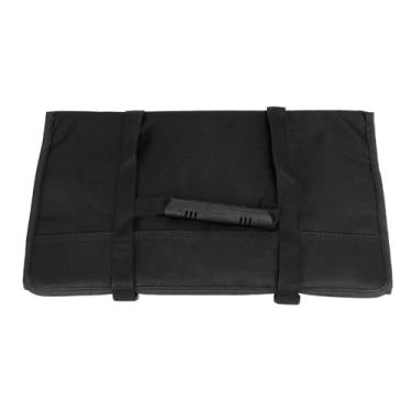 Imagem de Organizadores de Ferramentas Bolsa de Ferramentas Pequena de Enrolar Vários Bolsos Grande Capacidade Pano Oxford Organizador de Rolo de Ferramentas Resistente para Mecânico (Preto)