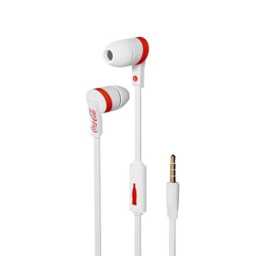 Imagem de Coca-Cola Fone de ouvido com fio intra-auricular e microfone - Branco