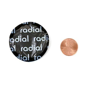 Imagem de Pequenos retalhos de pneus radiais, pacote com 50, diâmetro de 1-5/8" (41 mm), patch de reparo de borracha redondo para pneus sem câmara