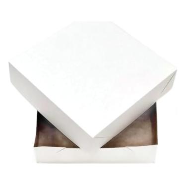 Imagem de 20 Caixas de Papel Cartão ou Kraft - 25x25x6,5cm Para Presentes, Cosméticos ou Artesanatos (Branca)