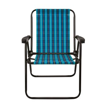 Imagem de Cadeira Alta de Praia Marine Dobrável Mor - Azul